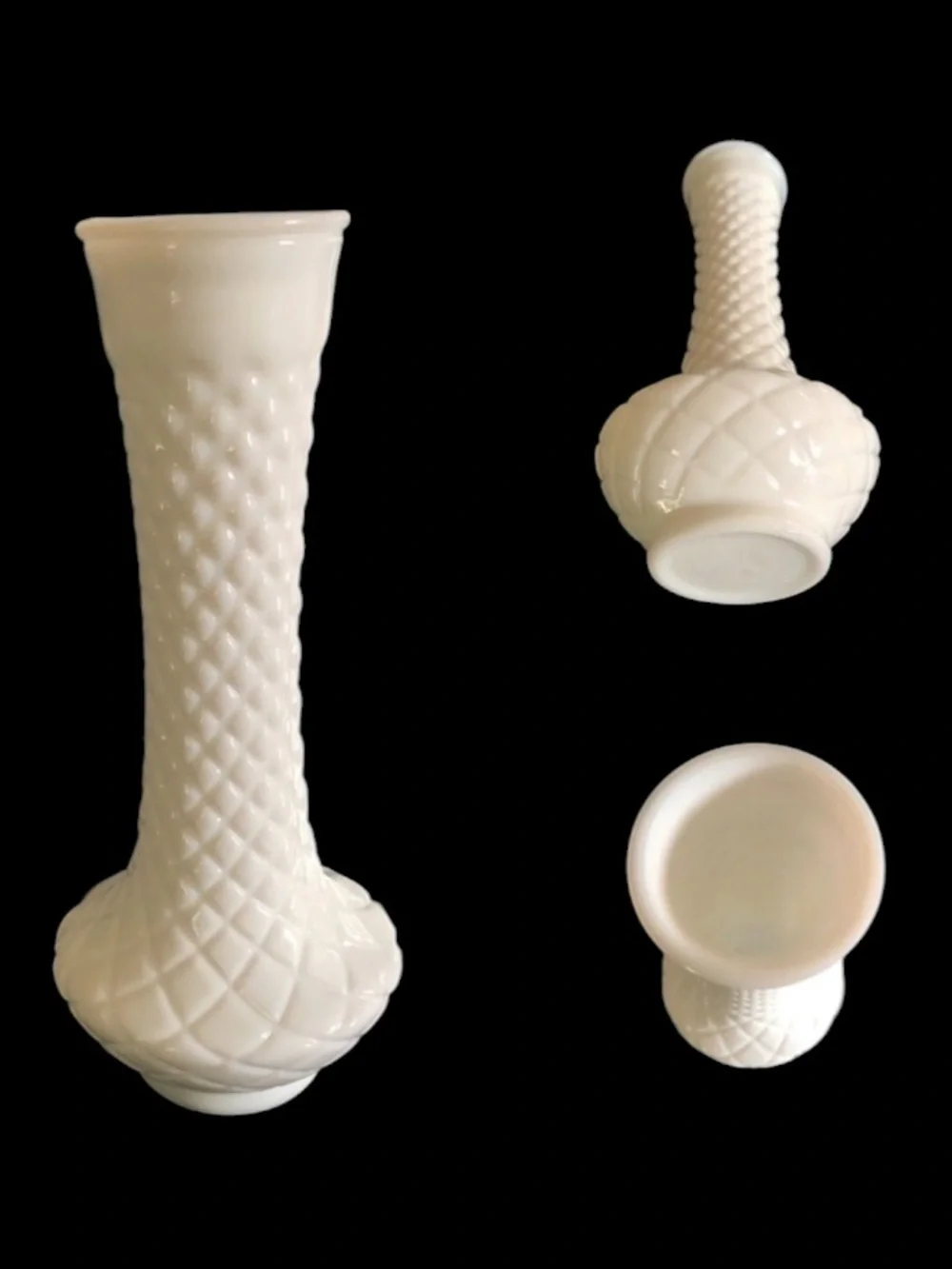 Vintage White Milk Glass Bud Vase